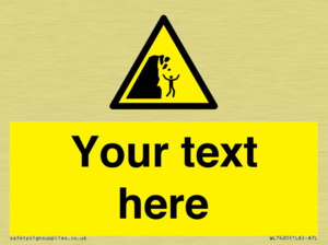 Custom Warning unstable cliff